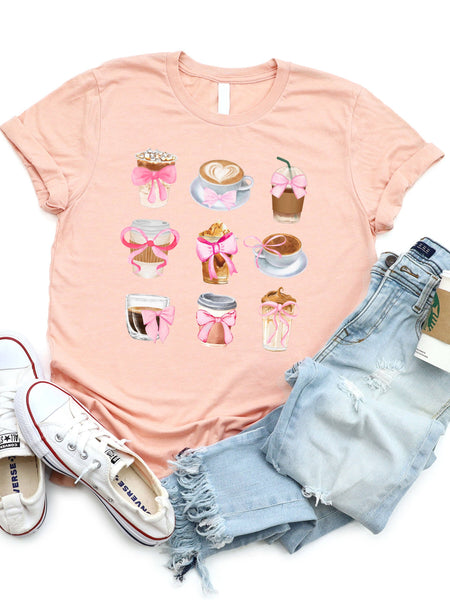 Coffee and Bows Graphic Tee