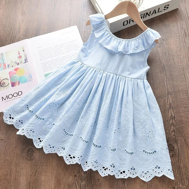 Sweet Baby Blue Eyelet Dress