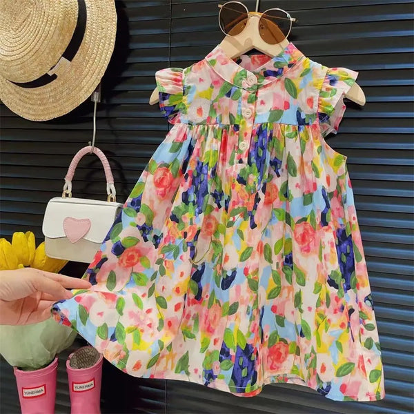 Watercolor Flower Dress