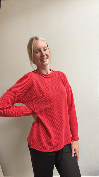 Ribbed Relaxed Long Sleeves