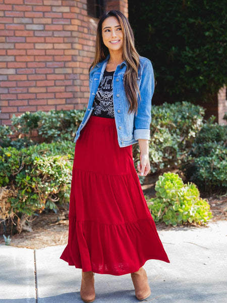 Tiered Celeste Maxi Skirt