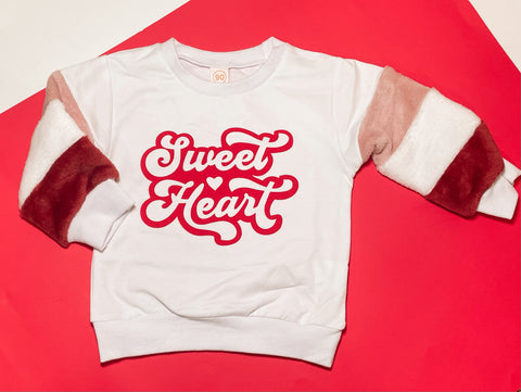 Sweet Heart Fleece Sleeve Crew