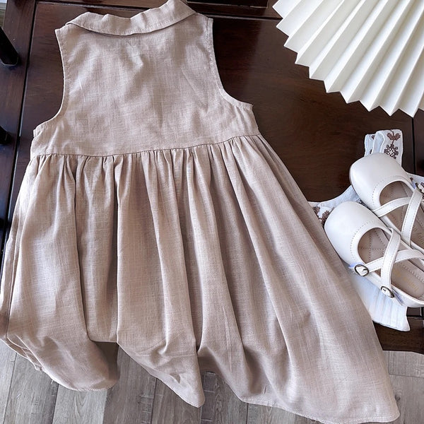 Linen khaki dress