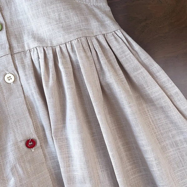 Linen khaki dress