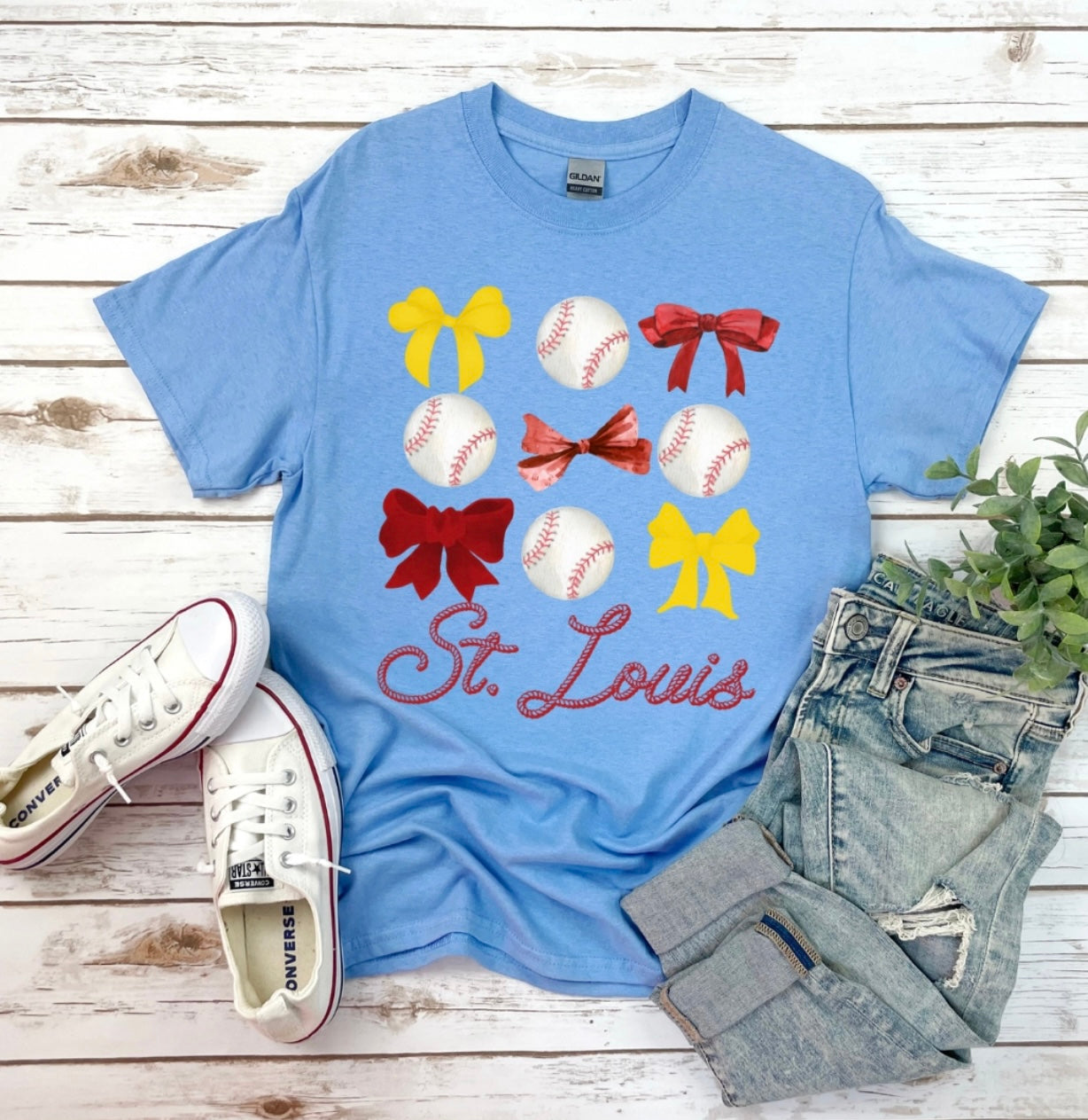 Girly St.Louis Baseball Tee