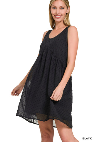 SwissDot Babydoll Dress