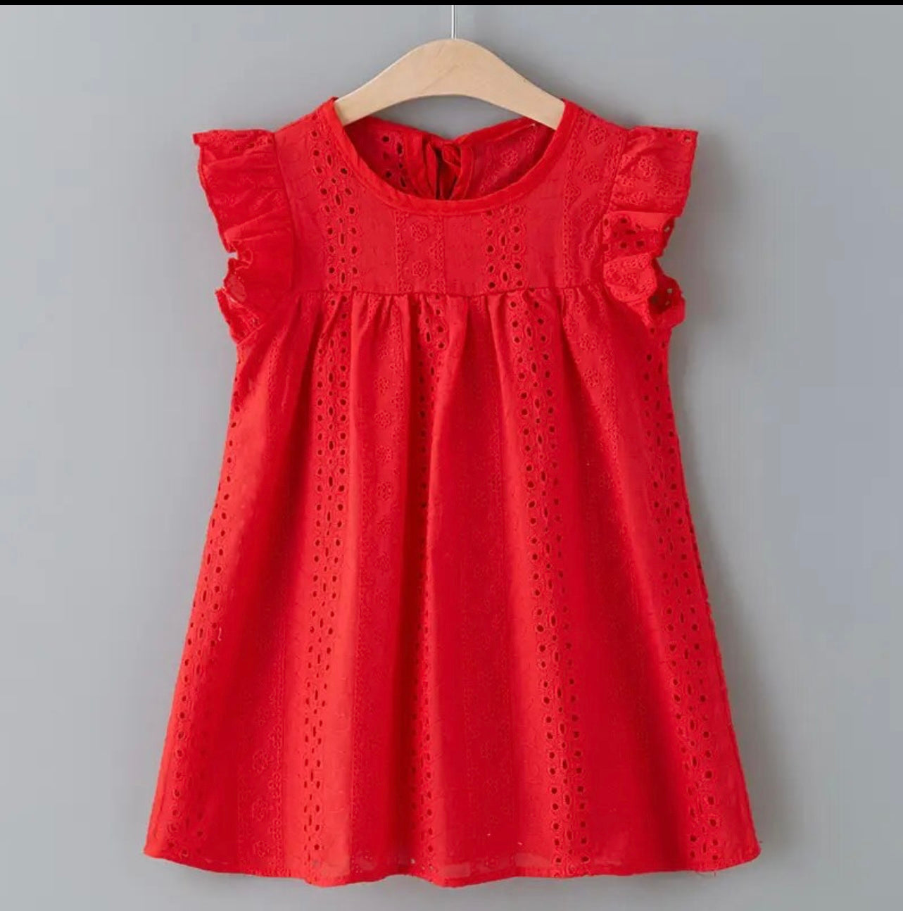 Red Eyelet Dress