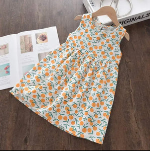 Sunny Oranges Sleeveless Dress