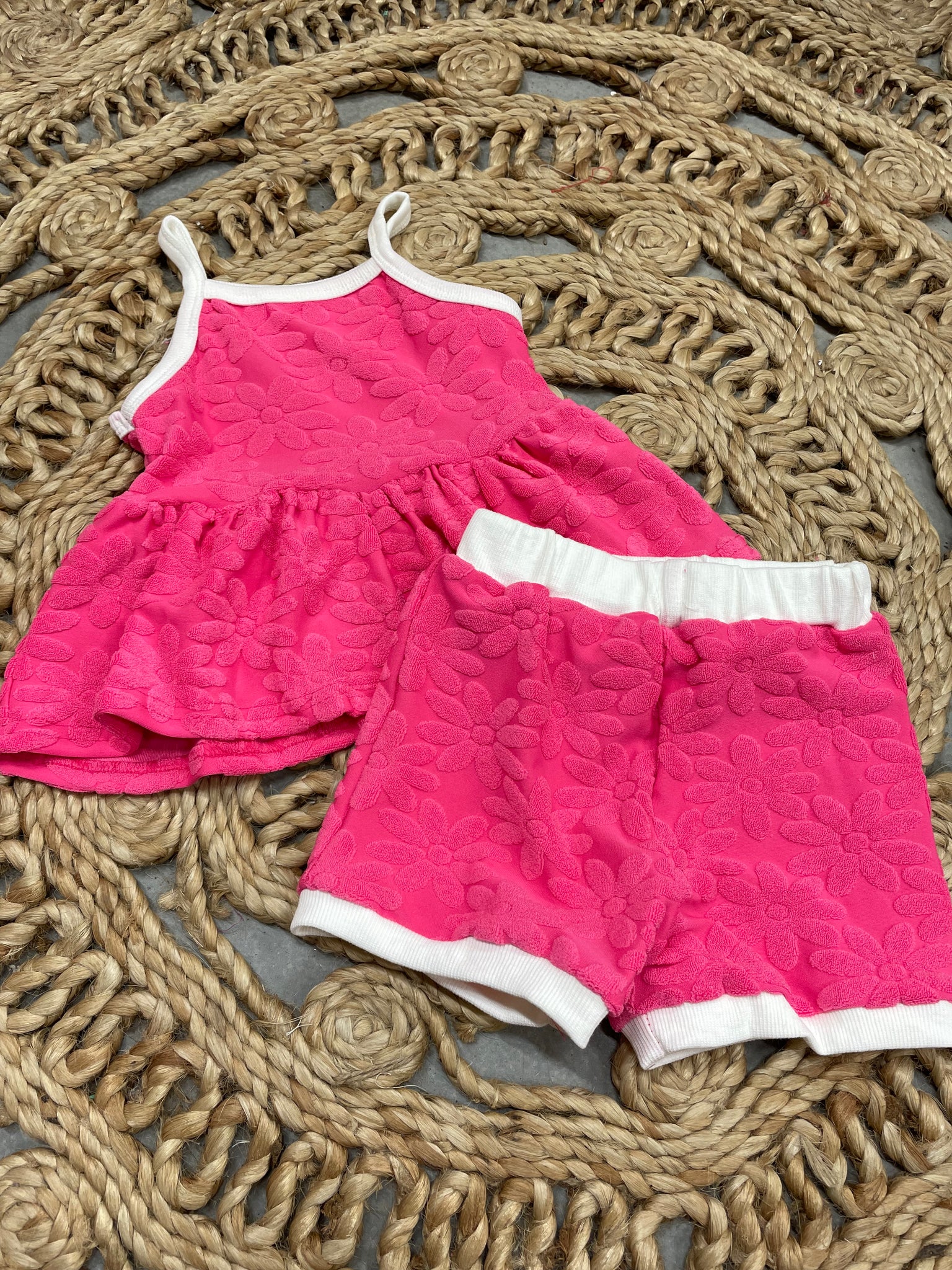 Pink Daisy Terry Set