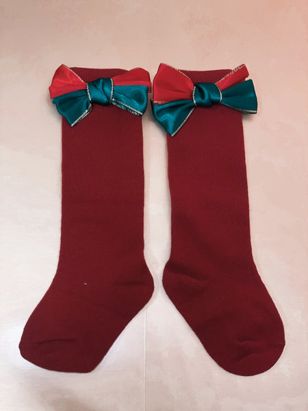 Christmas Bow Socks