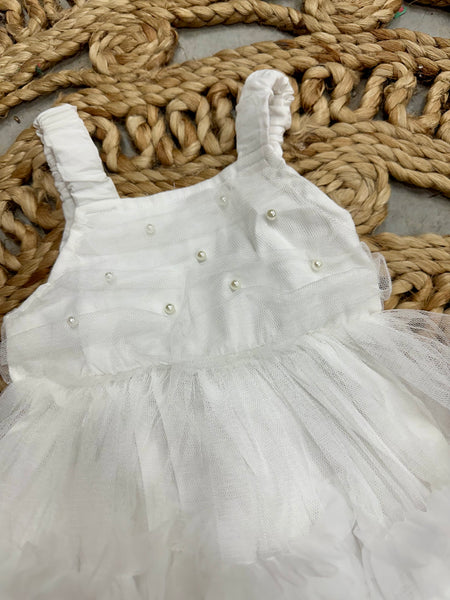 White Tulle Frilly Dress