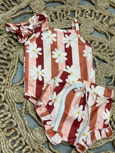 Boho Daisy Bummie Set