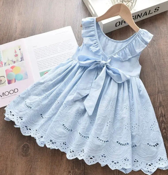 Sweet Baby Blue Eyelet Dress