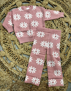 Boho Floral Sweater Set