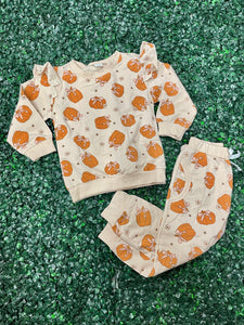 Boho Pumpkin Ruffle Jogger Set