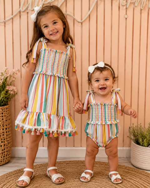 Summer Striped Twirl Dress