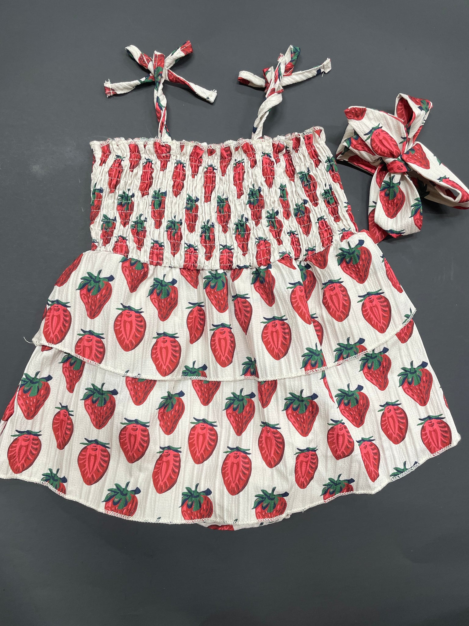 Sweet as Strawberries Bubble Dress