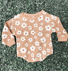 LS Waffle Knit Boho Daisy Jumper