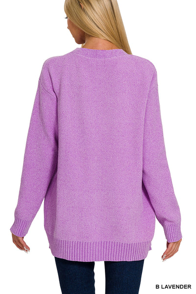 Melange Open Front Cardigan