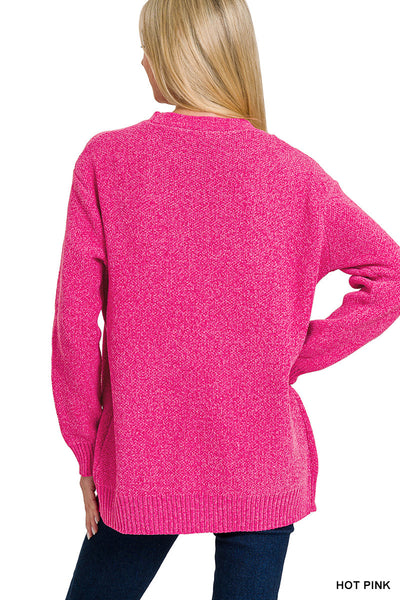 Melange Open Front Cardigan