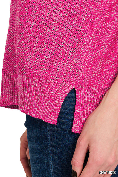Zenana Center Seam Short Sleeve Sweater