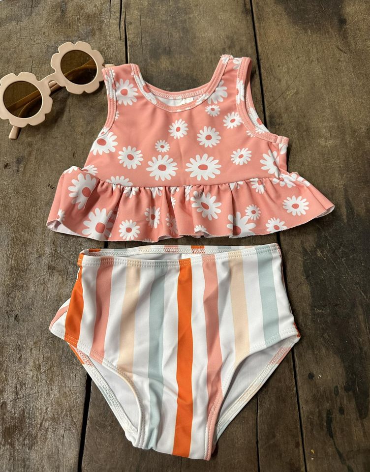 Daisy Striped Swimsuit