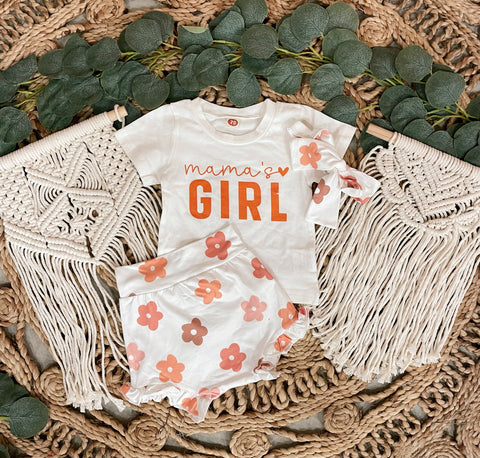 Mama’s Girl Flower Bummie Set