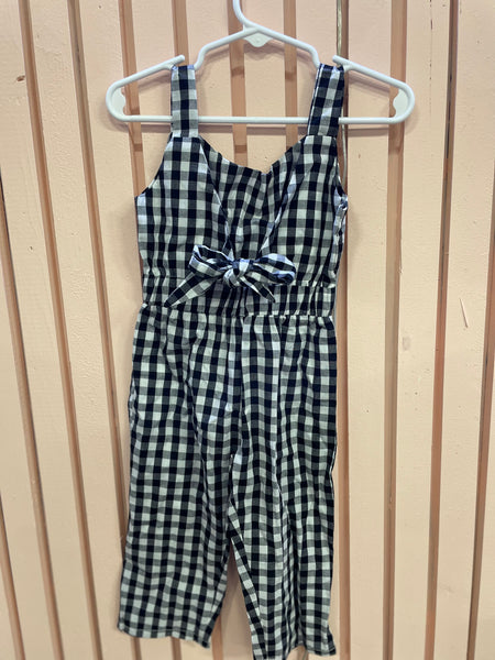 Black buffalo plaid jumpsuit