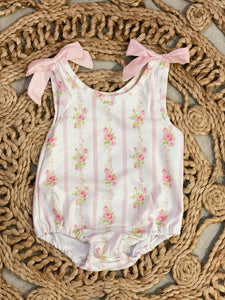 Pink Floral Bow Swimsuit