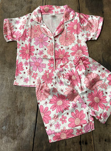 Pink Floral Silky Jammies