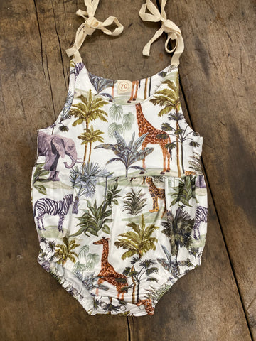 Forest Animal Print Romper