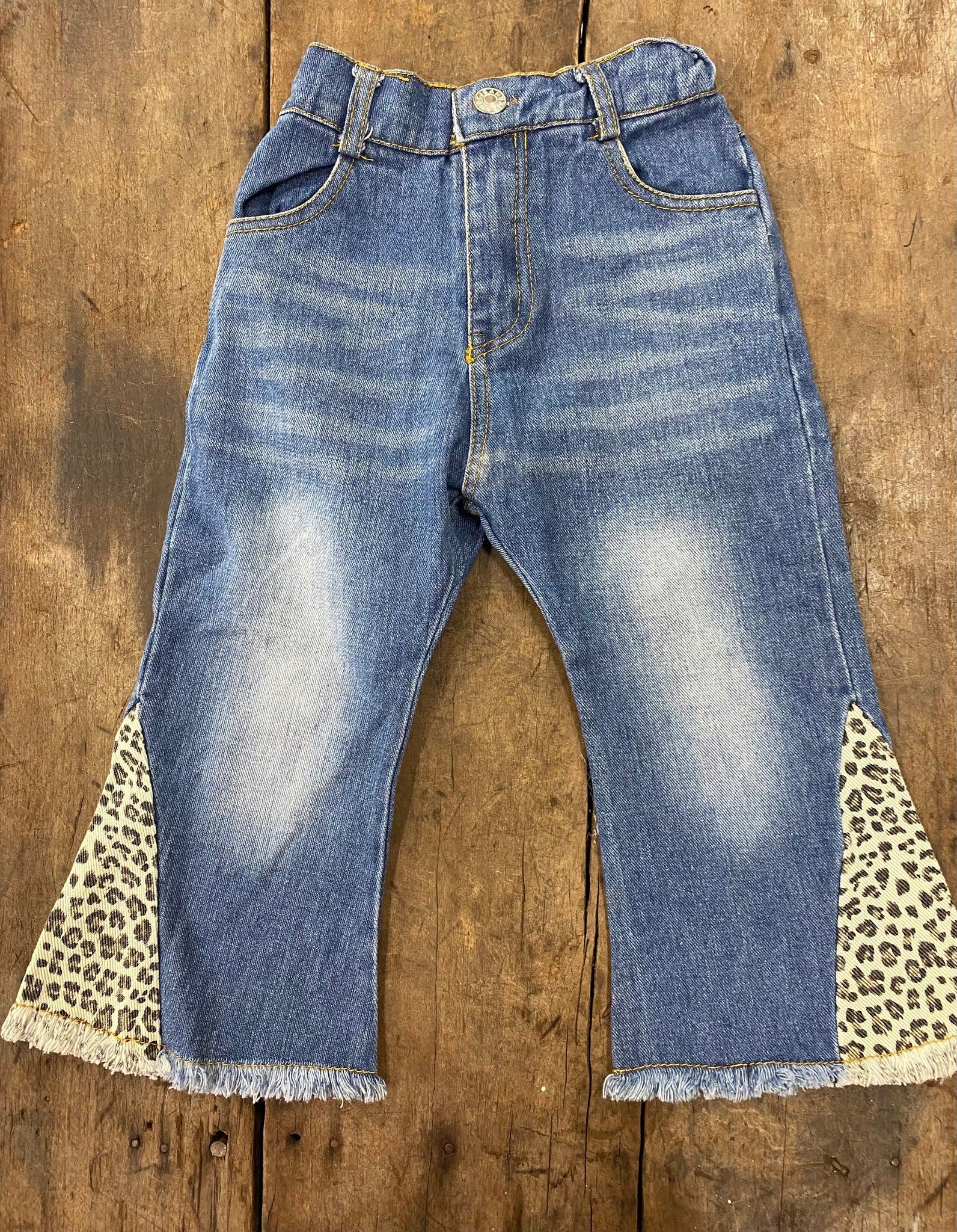 Leopard Inset Jeans