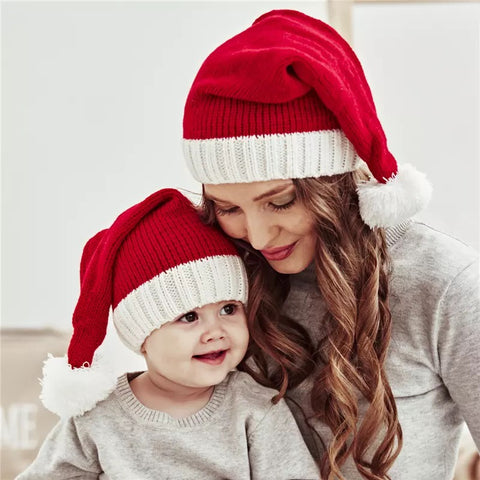 Santa Hat Mommy and Kid