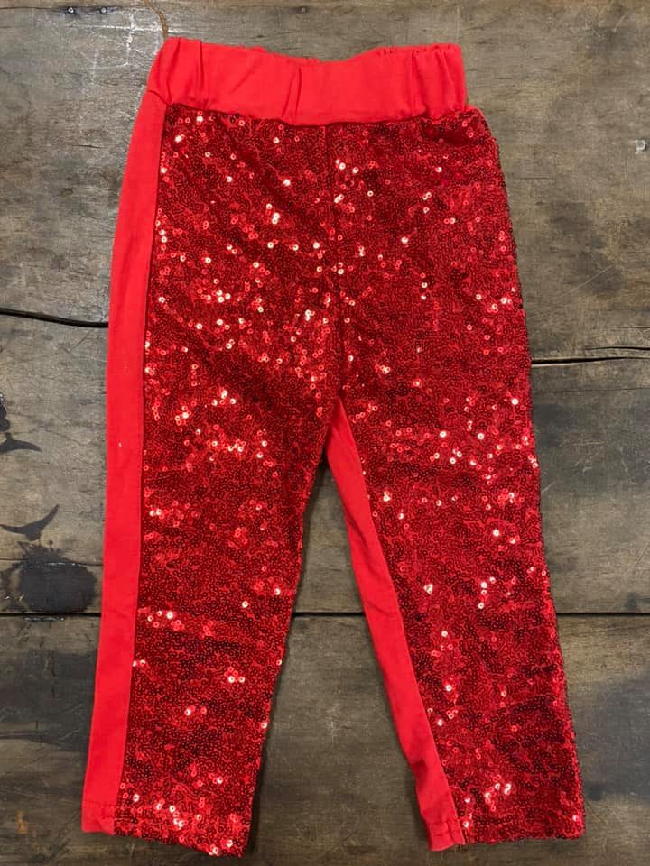 Red Sequin Pants